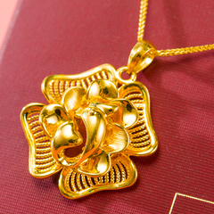 千年珠宝金雀足金吊坠