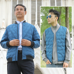 JC男士休闲羽绒夹克1+1组